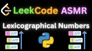 ASMR LeetCode Lexicographical Numbers  Chill Coding [upl. by Ivgnout805]