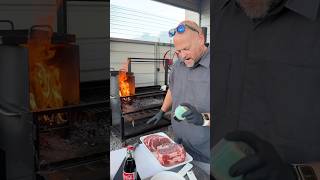 Gas Grill Master Dusty Dave grilled prepping the ribeyes to grill on the Santa Maria Celt Salt FTW [upl. by Trev]