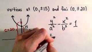 Conic Sections Hyperbola  Find Equation Given Foci and Vertices [upl. by Verine]