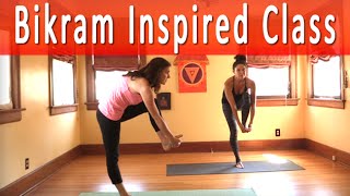 Bikram Yoga Inspired Yoga Class with Maggie Grove 1 hour [upl. by Ehgit]