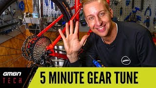 5 Minute Gear Adjust  How To Set Up Your Mountain Bike Gears Correctly [upl. by Iclehc]