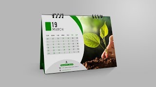 Professional Photo Desk Calendar Design  Photoshop Tutorial [upl. by Bucky432]