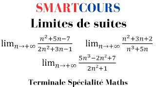 Limites de suites  polynômes et fonctions rationnelles  Terminale Spécialité Mathématiques [upl. by Ajoop]