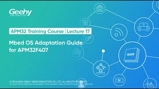 APM32 Training Course  Arm Mbed OS Adaptation Guide for APM32F407 [upl. by Itsim58]