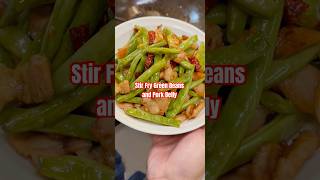 Stir Fry Green Beans with Pork Belly stirfry shortsrecipe greenbeans porkbelly asianrecipe [upl. by Judah]