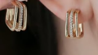 Gold hoops earrings designs 2025 with weight and price [upl. by Anait]