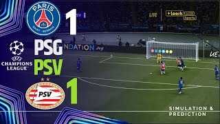 PSG 11 PSV • Résumé • Ligue des Champions 2425  SimulationLoisirs [upl. by Jezabelle43]