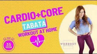 Cardio  core exercises in tabata workout 💦 [upl. by Pompei]