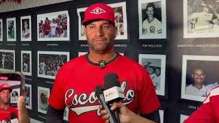 Albert Pujols habla de lo mal que está el Equipo de los Leones del Escogido [upl. by Adnolahs]