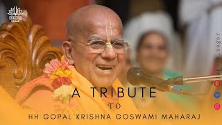 A Tribute To NITYA LILA PRAVISHT H H GOPAL KRISHNA GOSWAMI MAHARAJ iskcon iskconsagar krishna [upl. by Suoirad]