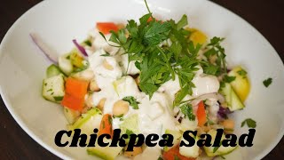 Chickpea Salad with Creamy Tahini Dressing Quick amp Healthy MealGluten free [upl. by Sorips]