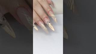 Gold glittering atmosphere whitening nail art style pictures [upl. by Caesar163]