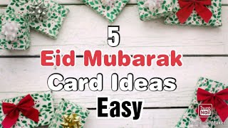 5 Easy And Beautiful Greeting Cards For Eid During Quarantine  Eid Mubarak Gifts  Eid Cards 2020 [upl. by Hanikahs701]