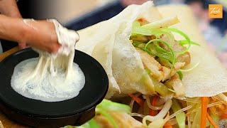 How to Make Spring Rolls Wrappers l Authentic Chinese Food [upl. by Lonnard532]