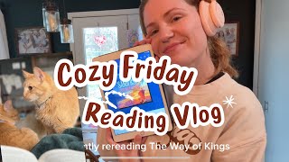 friday reading cozy vlog [upl. by Nyrrek]