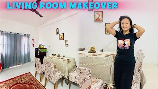 Living Room Makeover 💁🏻‍♀️ No Tam Jham😁  Rekha Vlogs [upl. by Ardnued]