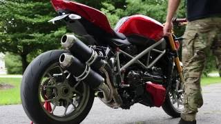 Ducati Streetfighter 1098s Race baffle exhaust [upl. by Carolann]