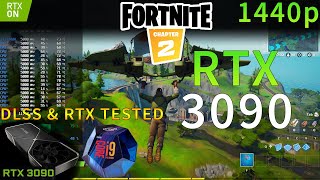 Fortnite  RTX 3090  i9 9900K 5GHz  DLSS 20 RTX ON amp OFF  Epic Settings  1440p [upl. by Ahsitul]