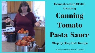 Homesteading Skills for Beginners  Canning Seasoned Tomato Sauce [upl. by Inafit]