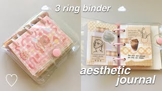 🌸my completed 3 ring binder journal flip through 🎀 [upl. by Acessej558]