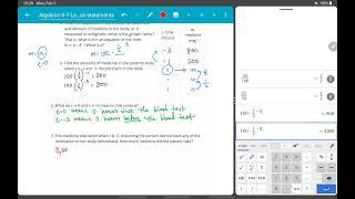 IM Algebra 1 Unit 5 Lesson 7 Activity 4 Question 3 [upl. by Utimer197]