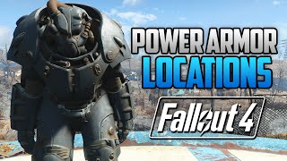 Fallout 4  ALL FULL POWER ARMOR LOCATIONS T45 T51 Raider T60 amp X01 FO4 Power Armor Locations [upl. by Agatha370]