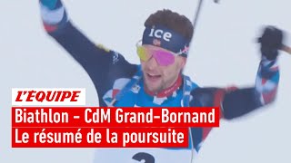 Biathlon 2022  La Norvège réalise le triplé et privatise tout le podium de la poursuite [upl. by Swanhildas]