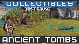 Just Cause 3  All Ancient Tombs Locations  Tomb Raider Achievement  Trophy Guide [upl. by Rolanda]