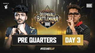 Deepavali BattleMania 2024  HINDI  Pre Quarters D3  BGMI  Ft Godlike RntXspark OG etc [upl. by Lavella]