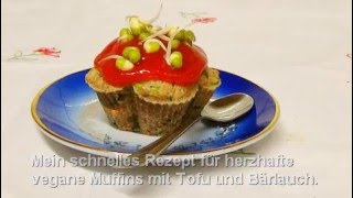 Herzhafte Vegane Muffins  Vegane Rezepte im Minibackofen mit Umluft [upl. by Assel]