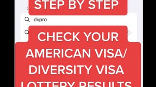 Step by Step How to Check Your American LotteryDV 2024 Results amp How to Know if You Win dv2024 [upl. by Inahc]