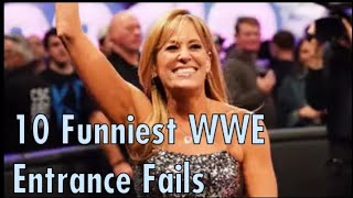 10 Funniest WWE Entrance Fails [upl. by Dnomra]