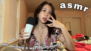 ASMR Slow Spit Painting amp Wet Mouth Sounds for Sleep Personal Attention [upl. by Luapnoj]