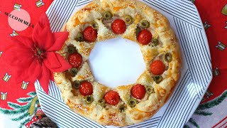 GHIRLANDA NATALIZIA ANTIPASTO SFIZIOSO E BELLISSIMO DA VEDERECHRISTMAS WREATH APPETISER 26 [upl. by Nemsaj456]