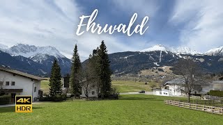 Ehrwald Austria 🇦🇹 Morning Walk in a Lovely Charming Village  4K HDR [upl. by Guyon968]