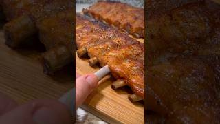 Costilla de cerdo asada estilo BBQ 🍖🥫 ¡Se deshace como la mantequilla recetas youtubeshorts [upl. by Milburt]