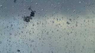 Sleet on window pane [upl. by Nalad]