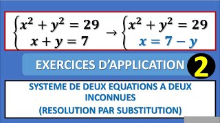 COMMENT RESOUDRE UN SYSTEME DE DEUX EQUATIONS A DEUX INCONNUE PAR SUBSTITUTION [upl. by Arac]