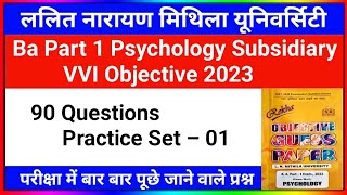 Lnmu Part 1 Psychology Subsidiary VVI Objective 2023  Ba Part 1 Psychology Objective Question [upl. by Etterrag861]