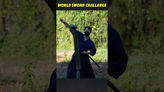 World Sword Challenge Cut a tatami with 5 combos battojutsu swordchallenge [upl. by Steen]