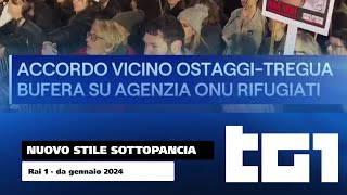 Tg1  Nuova animazione sottopancia  da gennaio 2024 [upl. by Ettesel627]