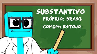 Tipos de Substantivos Comum Próprio Abstrato etc [upl. by Esiuol]