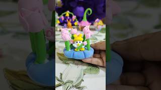 Diy air dry clay bunny viralvideo trending youtubeshorts diy homedecor art craft [upl. by Aneeb107]