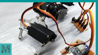 3 DOF IoT Robotic Arm using MG995 servos  ESP8266  BLYNK [upl. by Holna983]