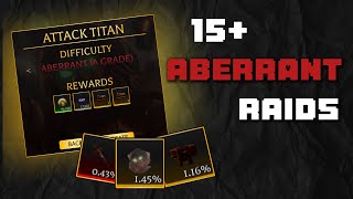 15 Aberrant raids  Attack on titan  Revolution [upl. by Yhtuv]