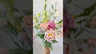 Customized crochet flower bouquet crochet crochetflower yarnflower [upl. by Janeta863]