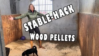 STABLE HACKS easily the best bedding for your horse stalltips [upl. by Ramos489]