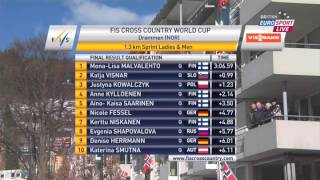 EN \ FIS World Cup CrossCountry 10 Drammen Sprint C 1 of 7 [upl. by Byrann]