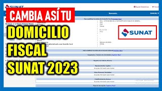 ¿Cómo cambiar mi domicilio fiscal SUNAT 2023 [upl. by Bohs200]