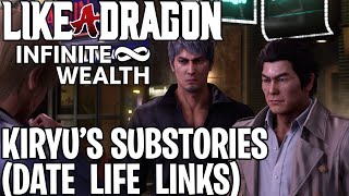 Like A Dragon Infinite Wealth  ALL Date Life Links Kiryus Substories Dates with Date lol [upl. by Eenalem691]